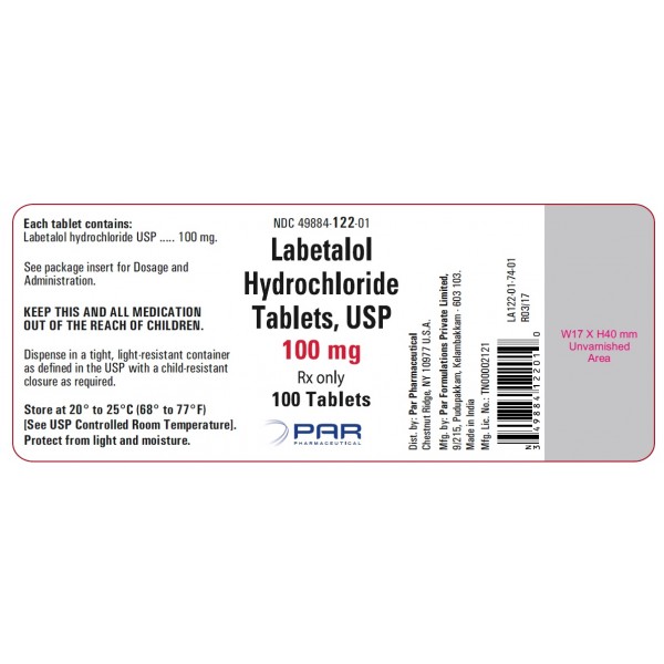 Labetalol Tablet 100 Mg