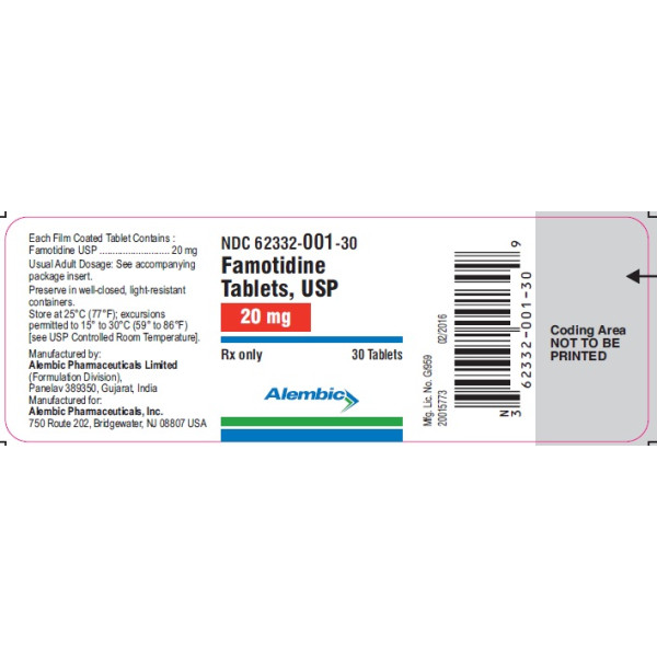 FAMOTIDINE 20MG RX Products
